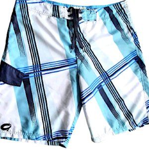 👨‍💼💙🎁 OXYGEN Men’s Multicolour Striped Swim Board Short Trunks size XL